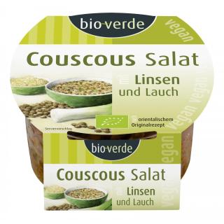 Couscous-Salat mit Linsen & Lauch vegan